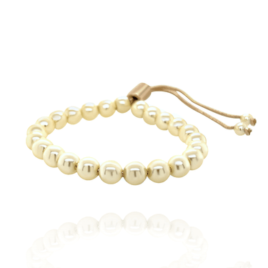 Gold Pearl Adjustable Bracelet